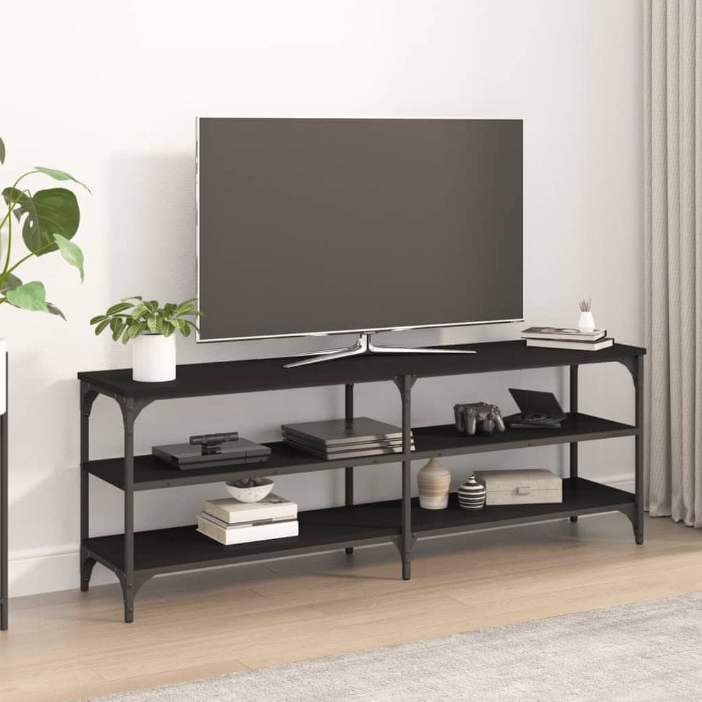 Vidaxl TV skrinka čierna 140x30x50 cm kompozitné drevo